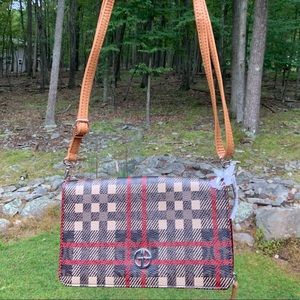 Giani BerniniBlock Signature Plaid/Brown Crossbody